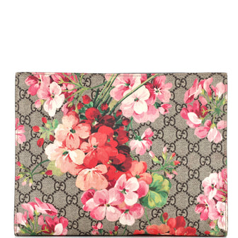 Gucci Toiletry Pouch Blooms Print GG Coated Canvas Large
