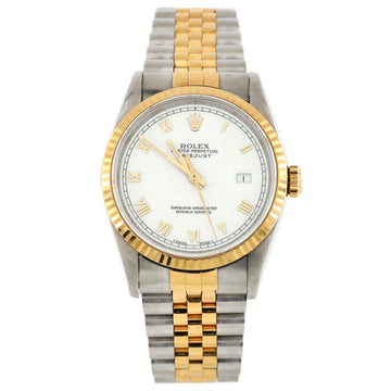 Rolex Oyster Perpetual Datejust Automatic Watch Stainless Steel and Yellow Gold 36