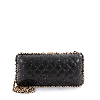 Chanel Chain Around Clutch Quilted Studded Lambskin 2342702