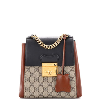Gucci Padlock Backpack GG Coated Canvas and Leather Mini Black 2343161