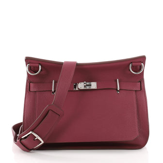 Hermes Jypsiere Handbag Clemence 34 Pink 2343201