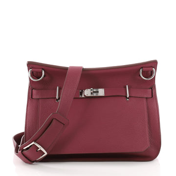 Hermes Jypsiere Handbag Clemence 34 Pink 2343201