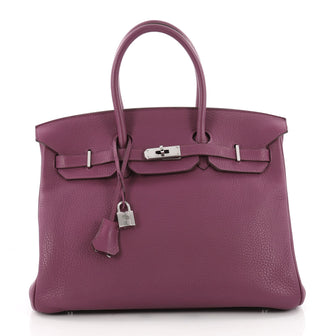 Hermes Birkin Handbag Purple Togo with Palladium 2343202