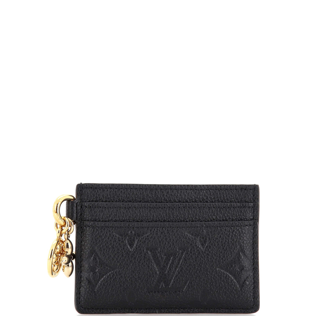 Louis Vuitton LV Charms Card Holder Black in Monogram Empreinte