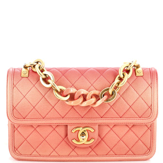 Chanel Sunset On The Sea Flap Bag Quilted Caviar Medium Pink 2299042
