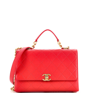 Chanel Chic Affinity Top Handle Bag Stitched Caviar Small