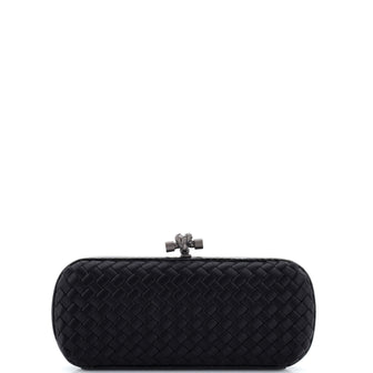 Bottega Veneta Box Knot Clutch Intrecciato Silk Faille Long