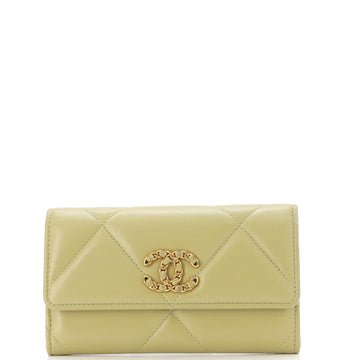 Chanel 19 Flap Wallet Quilted Lambskin Small