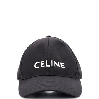 Celine Logo Baseball Cap Embroidered Canvas