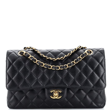 Chanel Classic Double Flap Bag Quilted Caviar Medium