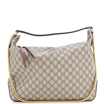 Gucci Chain Hobo GG Coated Canvas Large