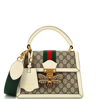 Gucci Queen Margaret Top Handle Bag GG Coated Canvas Small