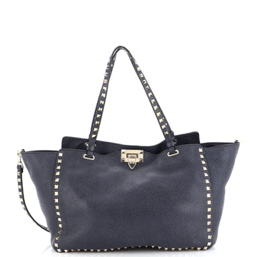 Valentino Garavani Rockstud Tote Pebbled Leather Medium