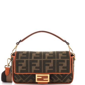 Fendi Baguette NM Bag Zucca Embroidered Canvas Medium