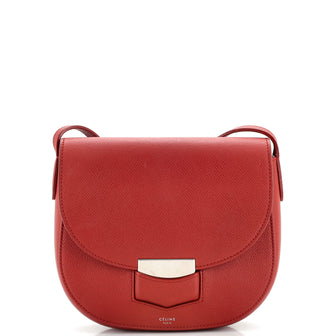 Celine Trotteur Crossbody Bag Grainy Leather Small