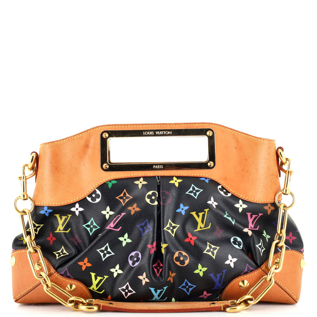 Louis Vuitton Judy Handbag Monogram Multicolor MM Black 2345051