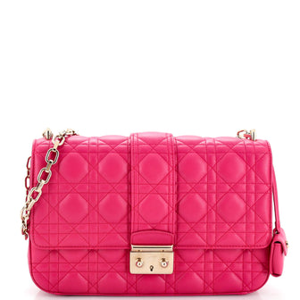Christian Dior Miss Dior Flap Bag Cannage Quilt Lambskin Medium