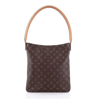 Louis Vuitton Looping Handbag Monogram Canvas GM Brown