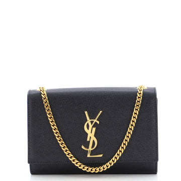 Saint Laurent Classic Monogram Crossbody Bag Grainy Leather Small