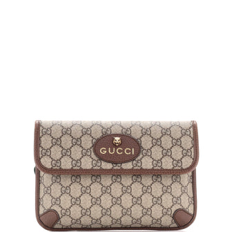 Gucci Neo Vintage Flap Belt Bag GG Coated Canvas
