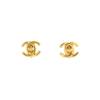 Chanel CC Turnlock Clip-On Earrings Metal