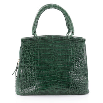 Nancy Gonzalez Frame Tote Crocodile Medium Green 2345809