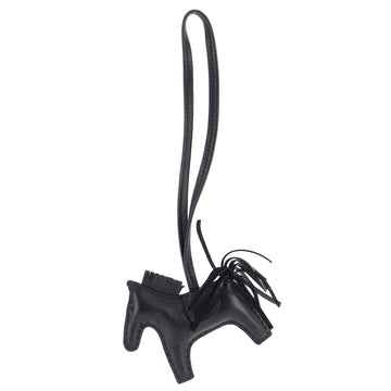 Hermes So Black Pegase Rodeo Bag Charm Leather PM