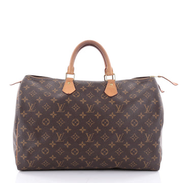 Louis Vuitton Speedy Handbag Monogram Canvas 40 Brown