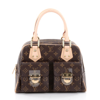 Louis Vuitton Manhattan Handbag Monogram Canvas PM Brown 2346301