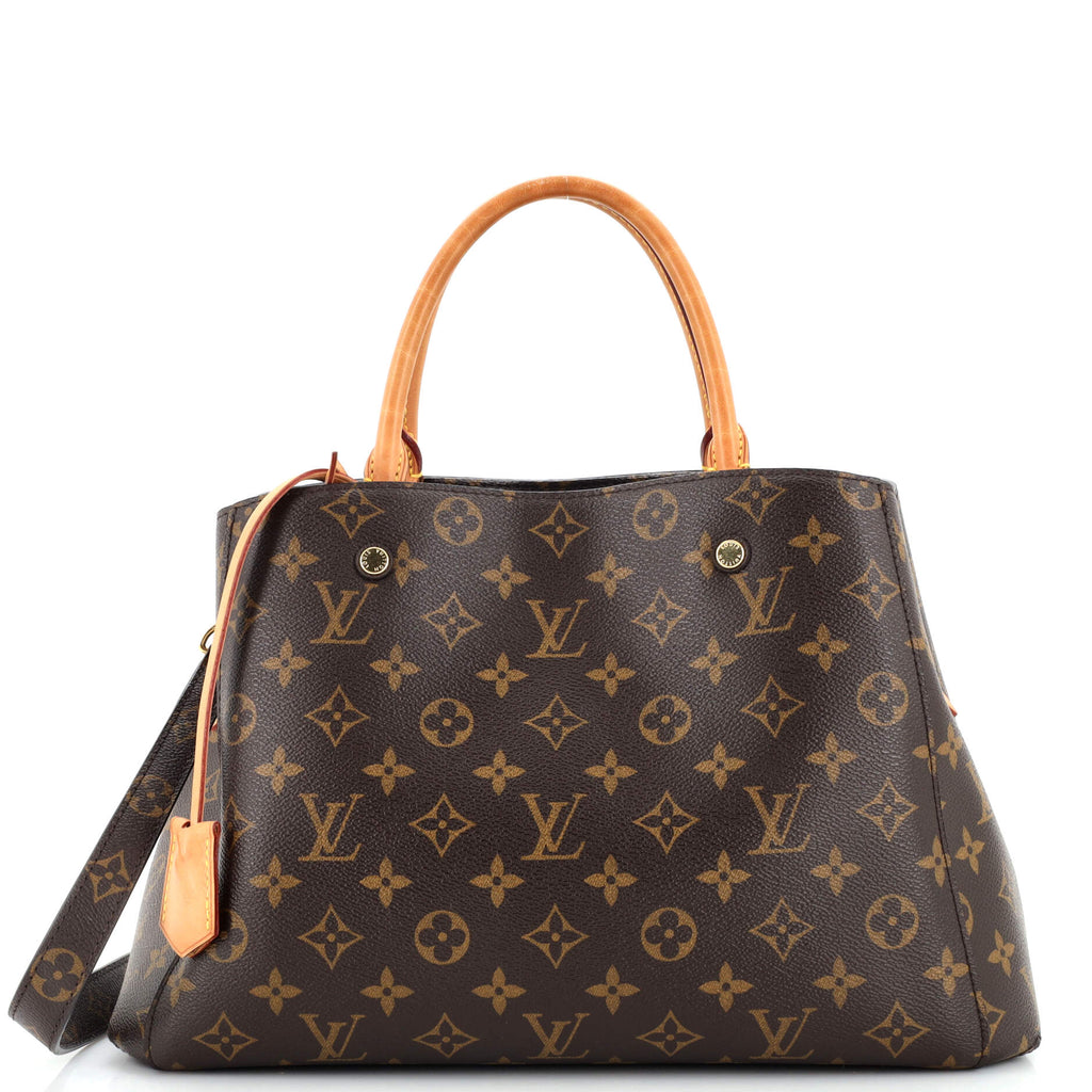 Louis Vuitton Montaigne Handbag Monogram Canvas MM Brown 2346311