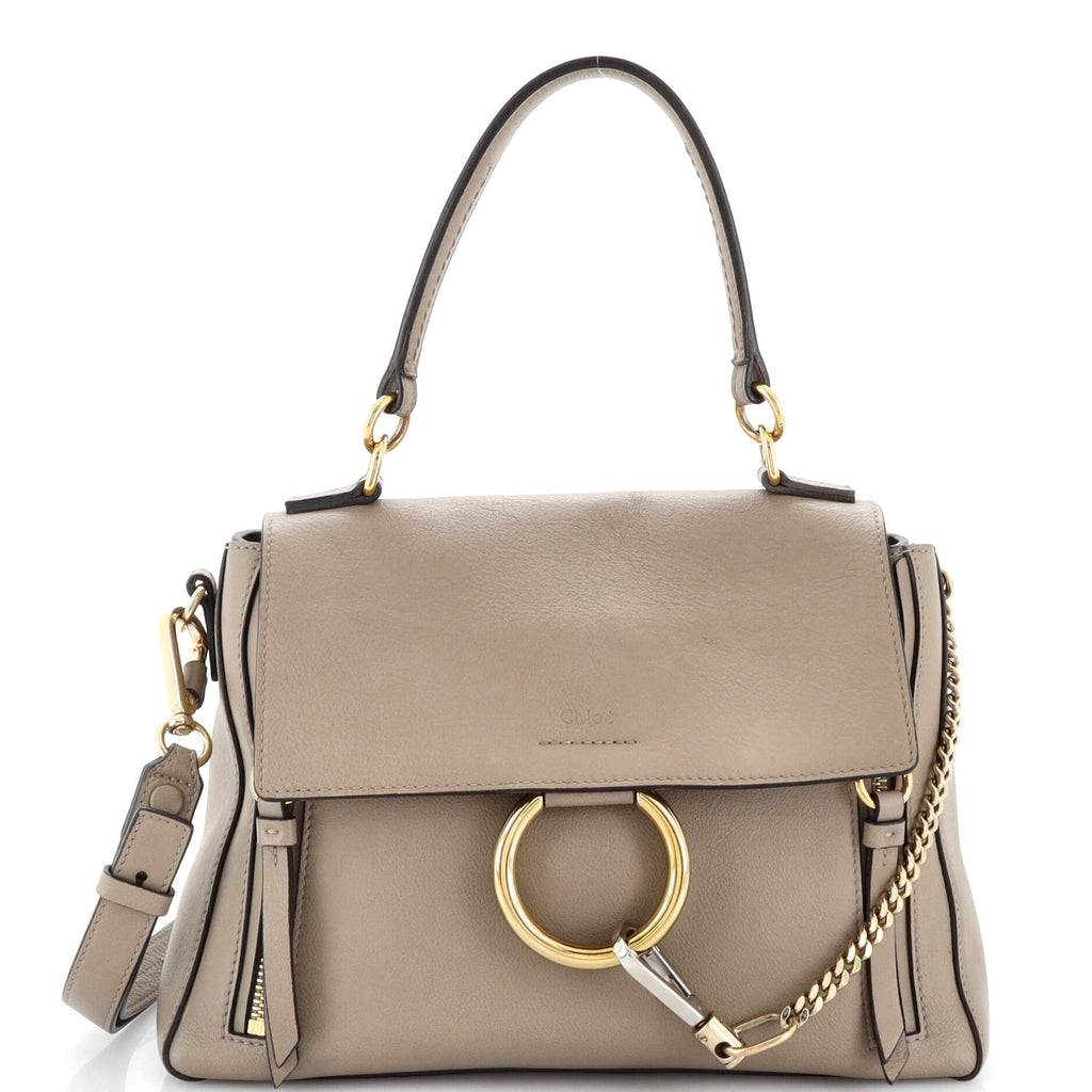 Chloe Faye Day Bag Leather Small Neutral 23246817