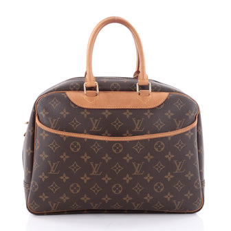 Louis Vuitton Deauville Handbag Monogram Canvas Brown