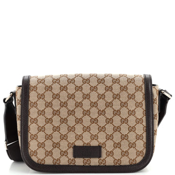 Gucci Flap Messenger Bag (Outlet) GG Canvas Small