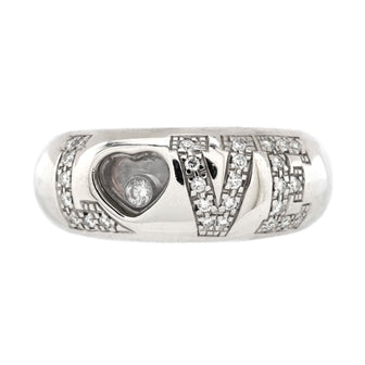 Chopard Happy Diamonds Love Band Ring 18K White Gold and Diamonds