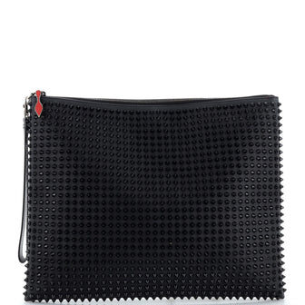 Christian Louboutin Peter Pouch Spiked Leather Medium