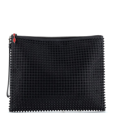 Christian Louboutin Peter Pouch Spiked Leather Medium