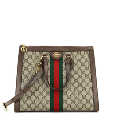 Gucci Ophidia Top Handle Tote GG Coated Canvas Medium