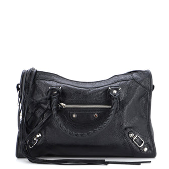 Balenciaga Logo Strap City Classic Studs Bag Leather Small