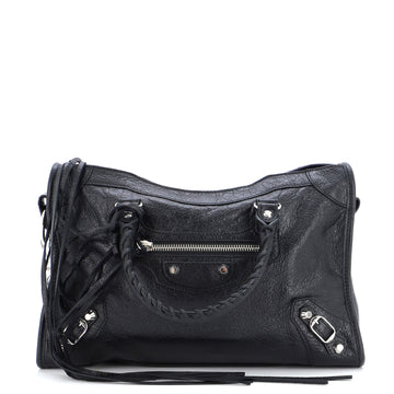 Balenciaga Logo Strap City Classic Studs Bag Leather Small
