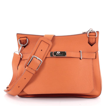 Hermes Jypsiere Handbag Clemence 34 Orange 2347201