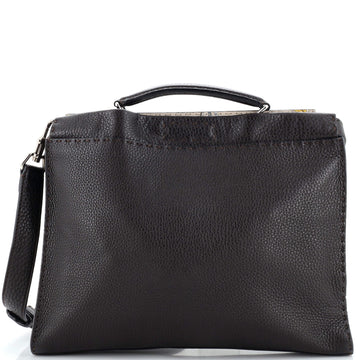 Fendi Selleria Peekaboo Fit Bag Leather with Printed Interior Regular