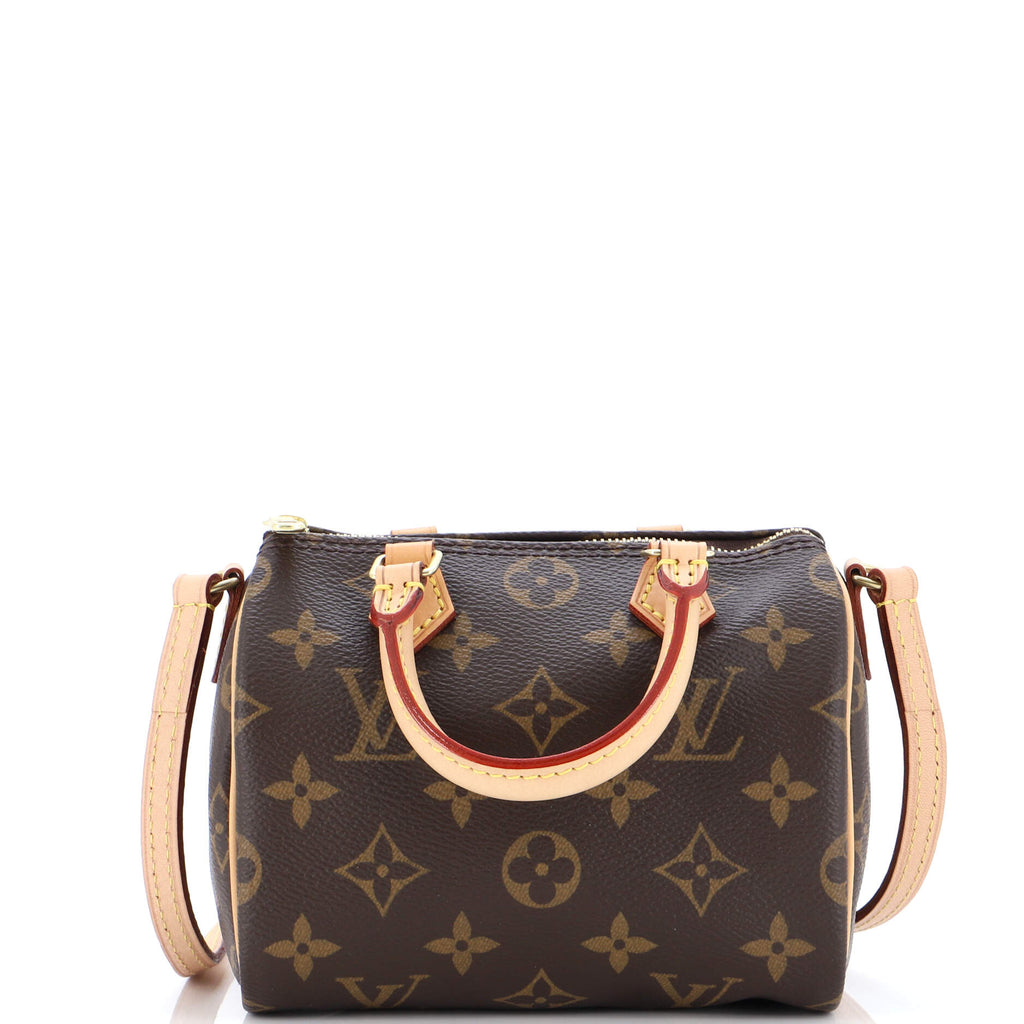 Louis Vuitton Speedy Bandouliere Monogram Nano Brown in Coated