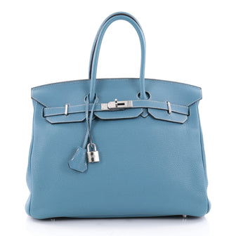 Hermes Birkin Handbag Blue Togo with Palladium Hardware 2347703
