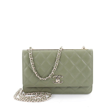 Chanel Trendy CC Wallet on Chain Quilted Lambskin Green 2348001