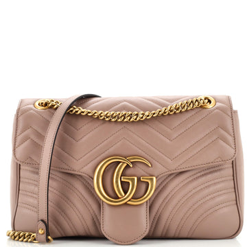 Gucci GG Marmont Flap Bag Matelasse Leather Medium