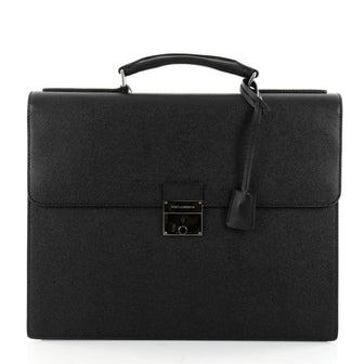 Dolce & Gabbana Dauphine Briefcase Leather Black 2348401
