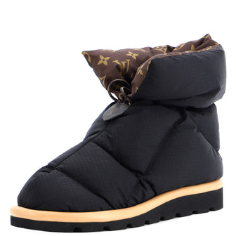 Louis Vuitton Women's Pillow Comfort Ankle Boots Nylon Black 2348493