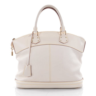 Louis Vuitton Suhali Lockit Handbag Leather MM Neutral