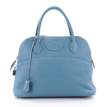 Hermes Bolide Handbag Clemence 31 Blue 2348701