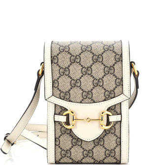 Gucci Horsebit 1955 Crossbody Bag GG Coated Canvas Mini
